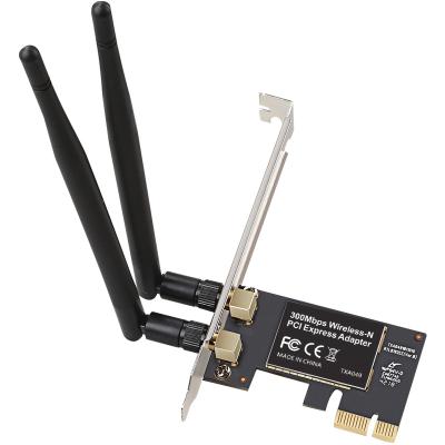 China Dual Band PCIe Network Card 300Mpbs Wireless Adapter PCI Express WIFI Adapter With Realtek 8192CE For Desktop PC for sale