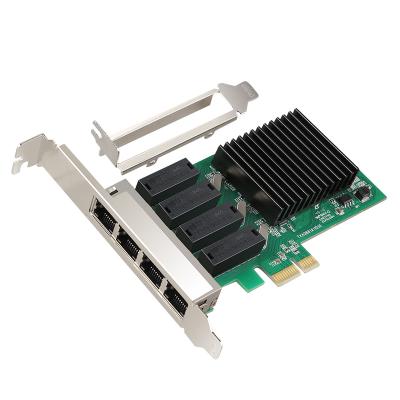 China Desktop 4 Port PCI-E X1 Gigabit Ethernet Network Card 10/100/1000Mbps LAN Adapter Controller Wired Realtek 8111H for sale