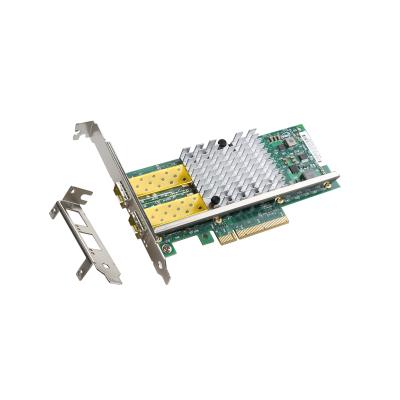 China X520 DA2 Intel Server Chipset 82599 PCIe X8 SFP Dual Port PCIe X8 SFP Fiber Network Lan Card 10G Ethernet Adapter E10G42BTDA for sale