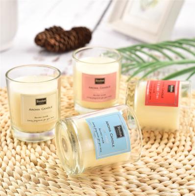 China Romantic Aromatherapy Candle Soy Scented Wax Scented Candles 3pcs Glass Smokeless Box Set For Gift Wedding Festival Party for sale