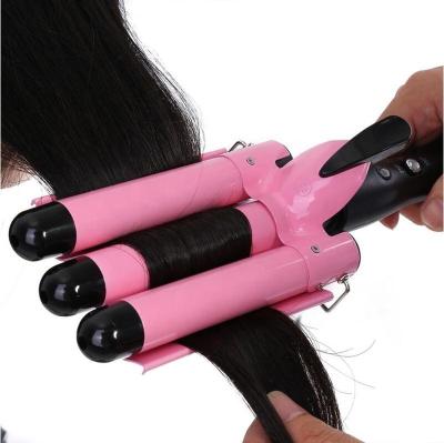 China Safety Professional Electric Hairdresser Curling Iron Ceramic Barrel Hair Hesitate Styling Hair Tools Curlers 110-220V for sale