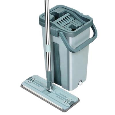 China 2021 viable new wholesale 360 ​​wet and dry microfiber mop flat mop bucket for floor cleaning magic mop for sale