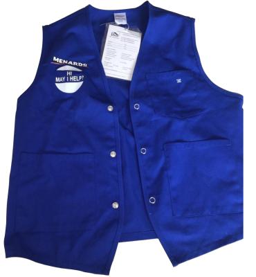 China Other supermarket employee vests and vests unfirom BSCI factory cashier vest for sale