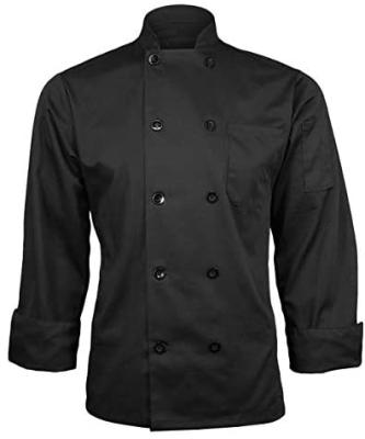 China restaurant & Long Black Gray Kitchen Uniforms Work Jacket Coat Unisex Chef Bar Sleeve for sale