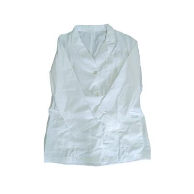 China Hot Selling Eco-friendly Custom Made Round V-Neck Doctor Lab Uniform Coat White for sale