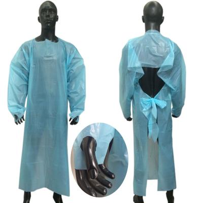 China Anti-static disposable cpe gown disposable cpe apron sample free for sale