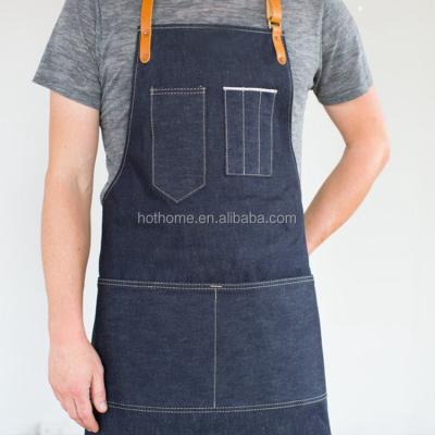 China Premium Quality Heavy Duty Denim Work Cleaning Aprons For Men for sale