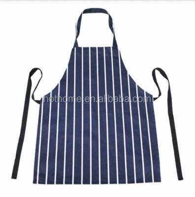 China Fashion Fit Stripe Bread Canvas Apron With Custom Logo For Kitchen for sale