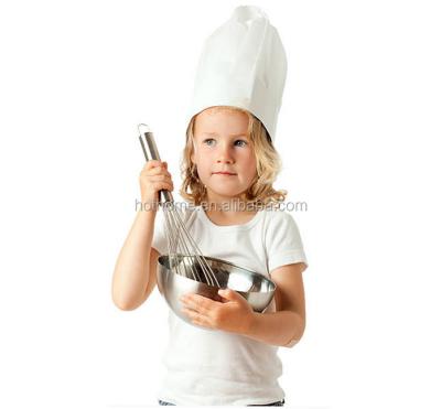 China Cute Character Size Kids Baker's Chef Hat Cotton Apron And Chef Hat For Kids for sale