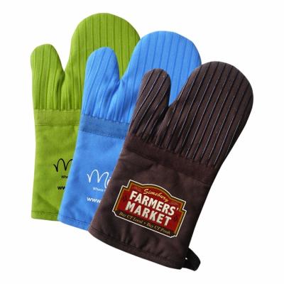 China Modern Kitchen Cooking Microwave Glove Heat Resistant Hemp Printed Cotton Oven Mitts Gloves Kitchen for sale