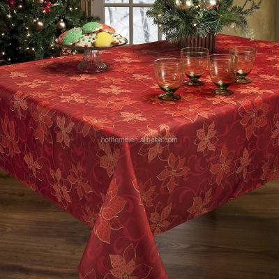 China New Design Waterproof Festival Printed Christmas Design PVC Table Cloth for sale