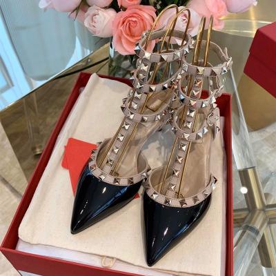 China High Quality Luxury Gold Rhinestone Sequins Shoes Fashion Trend Designer Stiletto Heels Stiletto Sandals for sale