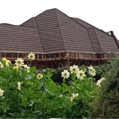 China Coated Shingle Roof Types Tiles Metal Shingle Corrugated Tile for sale