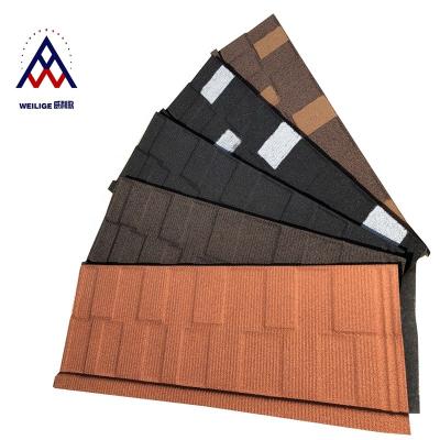 China Shingle Roofing Houses Villa Stone Shingle Roof Tiles Metal Shingles Coated Tile for sale