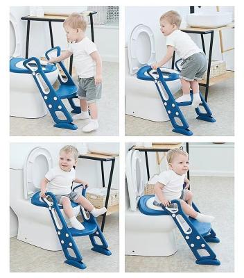 China 0-8 Years Toddler Toilet Training Seat Deluxe Baby Toilet Trainer For Baby With Adjust Step for sale