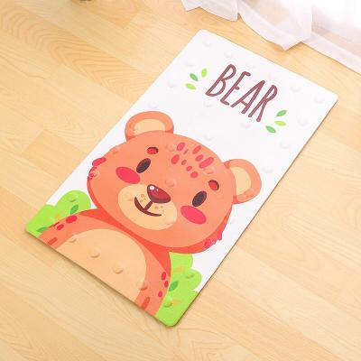 China Durable PU Printing Fashion Non-slip Shower Mats With Suction Cups Bath Room Shower Mat Back Bath Mat for sale