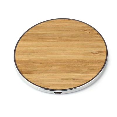 China 15W Qi Wireless Charger Wooden Wireless Charging Slim Wooden Bamboo Pad Mobile Phone Pad Charging Moible Phone for sale