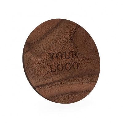 China Walnut Customized Logo Customized Logo QI Pad 10W Wireless Charging Walnut Portable Ultra Thin Wireless Charger for sale