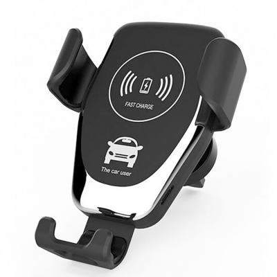 China Portable Car Charger Car Air Vent Cradle Holder Plastic Wireless Fast Charging Portable Holder For Car for sale