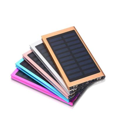 China 20000mah Solar Power Bank Slim Mobile Phone External Battery Solar Charger Power Bank With Dual USB 20000mah for sale