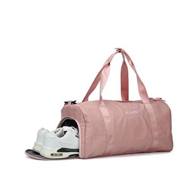 China Unisex Gym Bag for Women, Workout Duffel Bag Sports Gym Bags with Wet Pocket and Shoe Compartment, Pink Sneaker Bag for sale