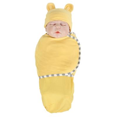 China Breathable Newborn Infant Newborn Baby Clothes Onesie Blanket Adjustable Sleep Bag Wrap Wrap Gift Set With Blanket for sale