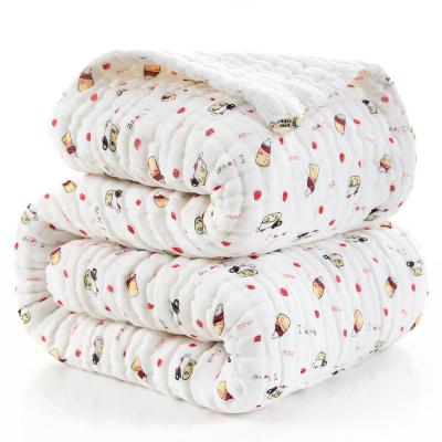 China Cotton Print Striped White Baby Throw Blanket Sublimation From Chinese Manufacture for sale