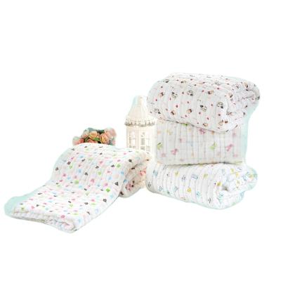 China Cotton Print Striped White Baby Throw Blanket Sublimation From Chinese Manufacture for sale