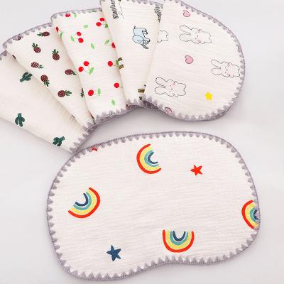 China PORTABLE Breathable Best Quran Healthy Warm Cute Elephant Printing Portable Cotton Organic Muslin Baby Newborn Infant Flat Pillow for sale