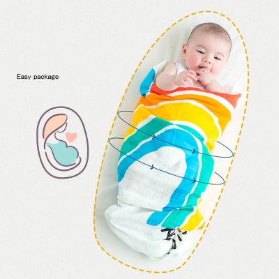 China Factory direct cooling Duck And Floral Stretchy Swaddle soft receiving blanket for sale