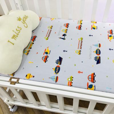 China RTS Eco 100% Cotton Fold Printed Pine Woodland Floral Single Size Sheet Baby Sheets Bedding Set for sale