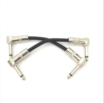 China 6.35 mm 6 inch - pedal, effects, correction, instrument guitar patch cable 1/4 inch right angle guitar effect cable for sale