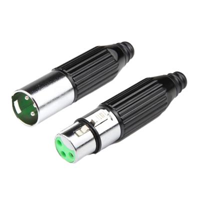 China Microphone Nickel Housing 3 Pin XLR Silver Plated Male Female Connector for sale