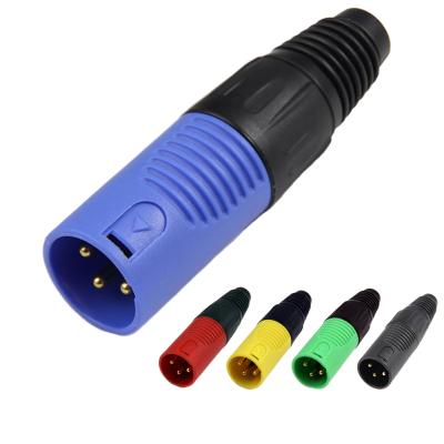 China 3 Pin Male XLR Plastic Housing Microphone Strenthened Female Connector for sale