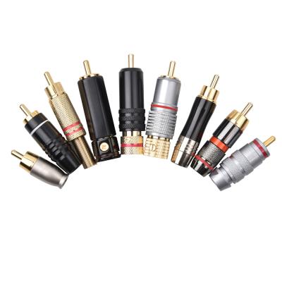 China Audio Signal Transmit RCA Jack Connector Gold Plated RCA Plug for sale