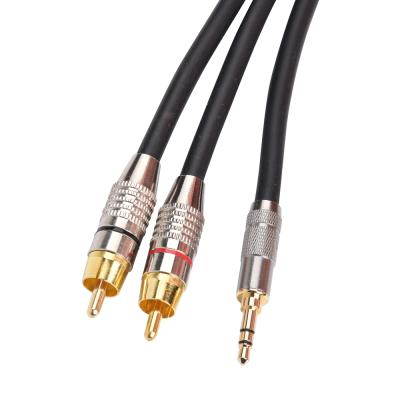 China COMPUTER 2 RCA Male to 3.5mm TRS Audio Cables for sale