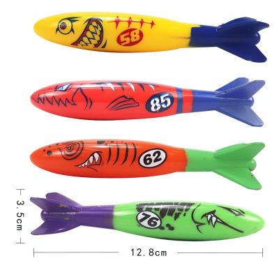 China 2022 PVC Torpedo Rocket Baby Diving Toys Summer Underwater Launching Water Pool Toys Games For Kid for sale