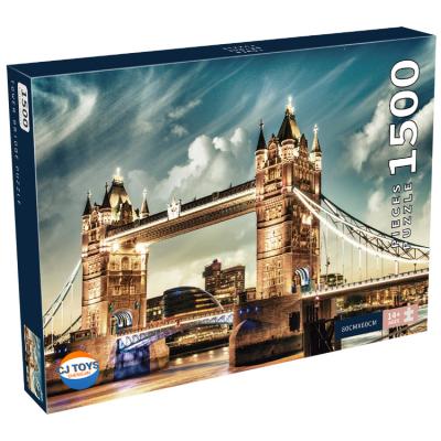 China Cartoon Toy Hot Selling Colored London Bridge Architectural Image Puzzles 1500 Pieces for sale