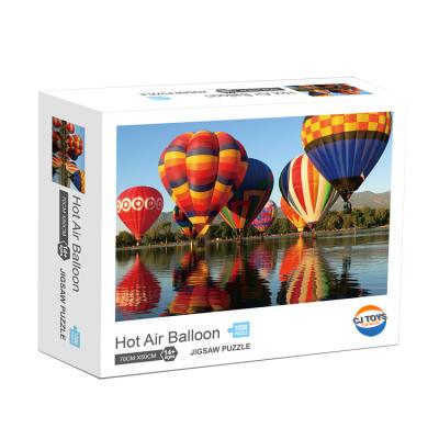 China DIY TOY Hot Air Balloon Jigsaw Block 1000 Best Sublimation Lovely Art Adult Puzzle for sale