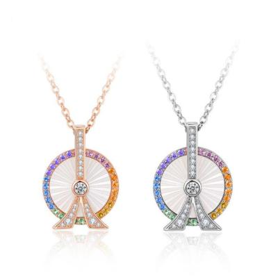 China 2021 New Ferris Wheel Symphony Women CLASSIC Fashion Silver Necklace Birthday Gift for sale