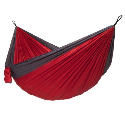 China 2 person 210T nylon portable outdoor camping parachute hammock with tree strap for sale