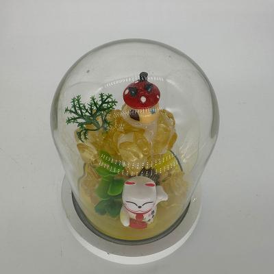 China Europe Wholesale Crystal Craft  For Christmas Gift Glass Ball  Citrine Crystal Stone Bonsai Crafts Miniascape Ornament for sale