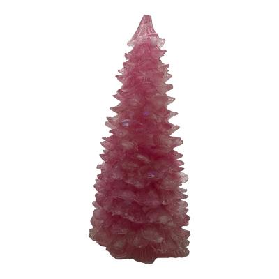 China Europe High quality Crystal Rose Quartz Resin Christmas Tree Hand Carving Lucky Tree For Christmas Decoration Crystal Pine Tree for sale