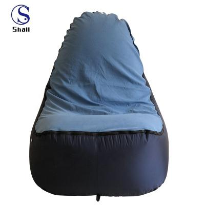 China With Comfortable Soft Suede Outdoor Beach Air Lounger Chairs Inflatable Ultralight Air Sofa Bed For Camping Air Sleeping Bag for sale