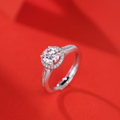 China 2022 High Quality 925 Sterling Silver Geometric Wedding Diamond Ring for sale