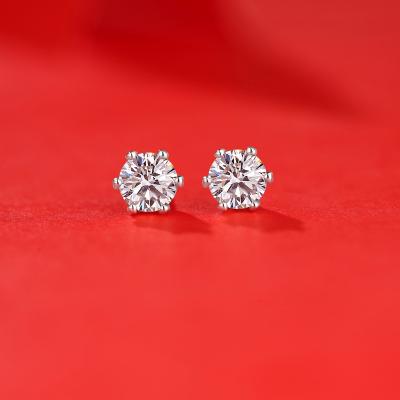 China Luxury Silver Plated Fashion Diamond Stud Earings For Women 2021 New Arrival Valentine's Geometric Jewelry Earrings for sale