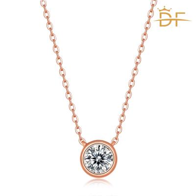 China New Selling FASHION Well Type Silver Moissanite Round Bag Pendant Necklace For Women for sale