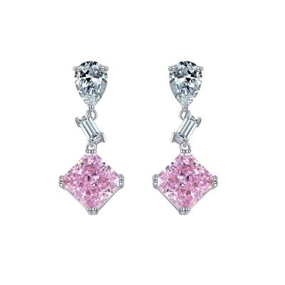 China Other DF rose department cool wind design earrings ice flower cut 1010 female diamond 1010 high carbon earrings s925 for sale