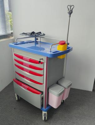 China ABS Emergency Medical Equipment Trolley Hospital Medicine Cart Nursing Trolley Hospital Equipment for sale