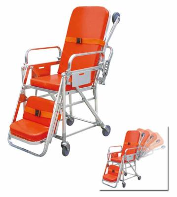 China 1.96M Self Loading Folding Ambulance Stretcher Cum Wheelchair, Aluminum for sale